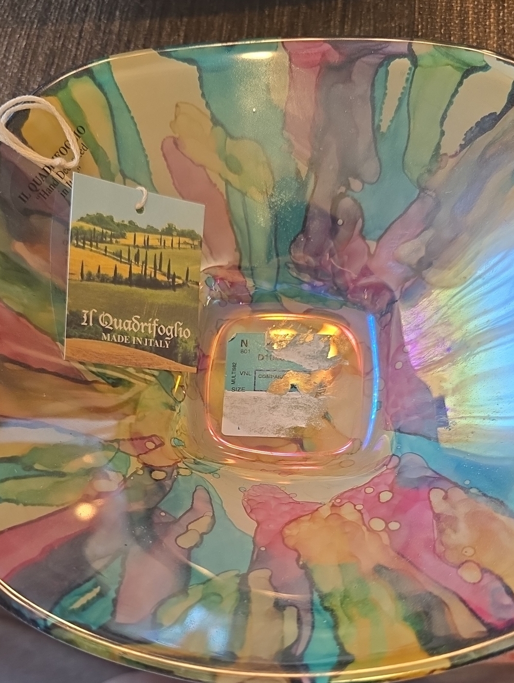 Il Quadrifoglio Multicolor Hand-Blown Glass Bowl